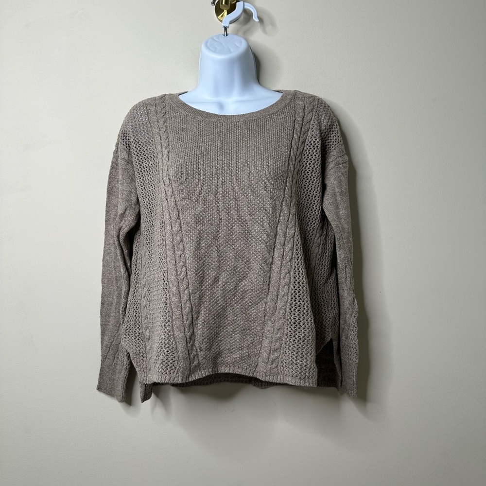 American Eagle Taupe Knit Sweater Women's XS